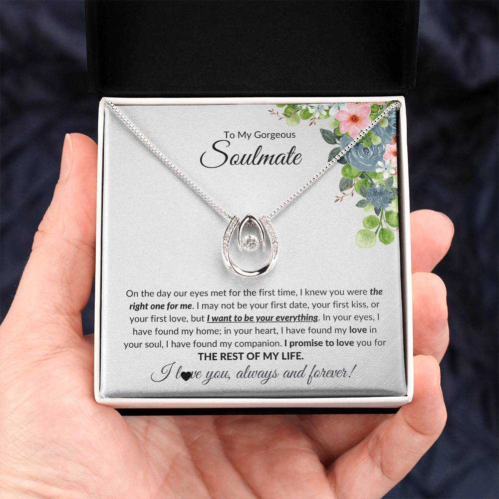 To My Gorgeous Soulmate I Lucky In Love Necklace - Camili Bel Creations Gift Shop