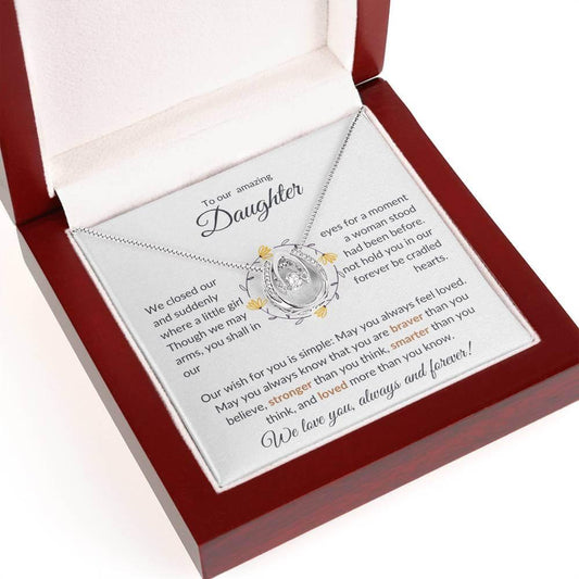 To Our Amazing Daughter, Stunning Lucky In Love Necklace Gift For Her. - Camili Bel Creations Gift Shop
