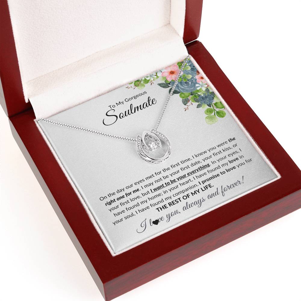 To My Gorgeous Soulmate I Lucky In Love Necklace - Camili Bel Creations Gift Shop