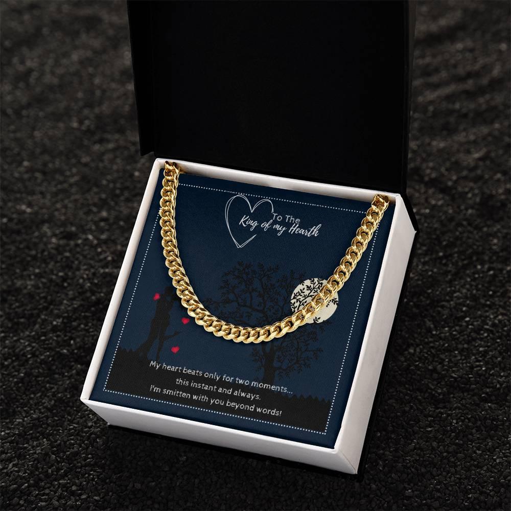 To the King of My Hearth I Cubain Link Chain 14K - Camili Bel Creations Gift Shop