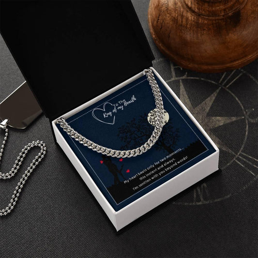 To the King of My Hearth I Cubain Link Chain 14K - Camili Bel Creations Gift Shop
