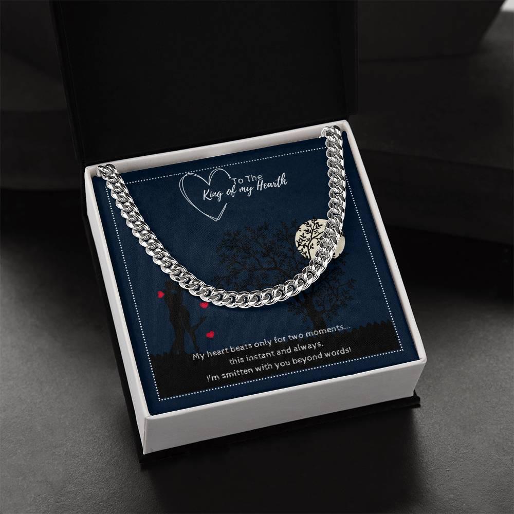 To the King of My Hearth I Cubain Link Chain 14K - Camili Bel Creations Gift Shop