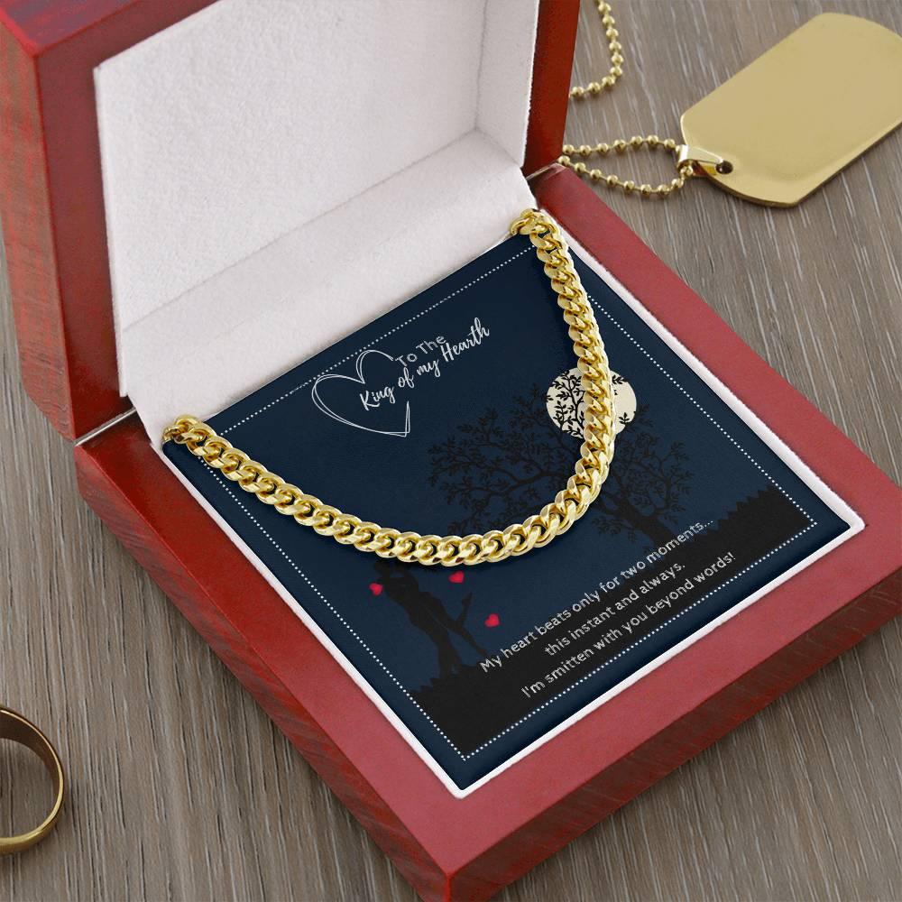 To the King of My Hearth I Cubain Link Chain 14K - Camili Bel Creations Gift Shop