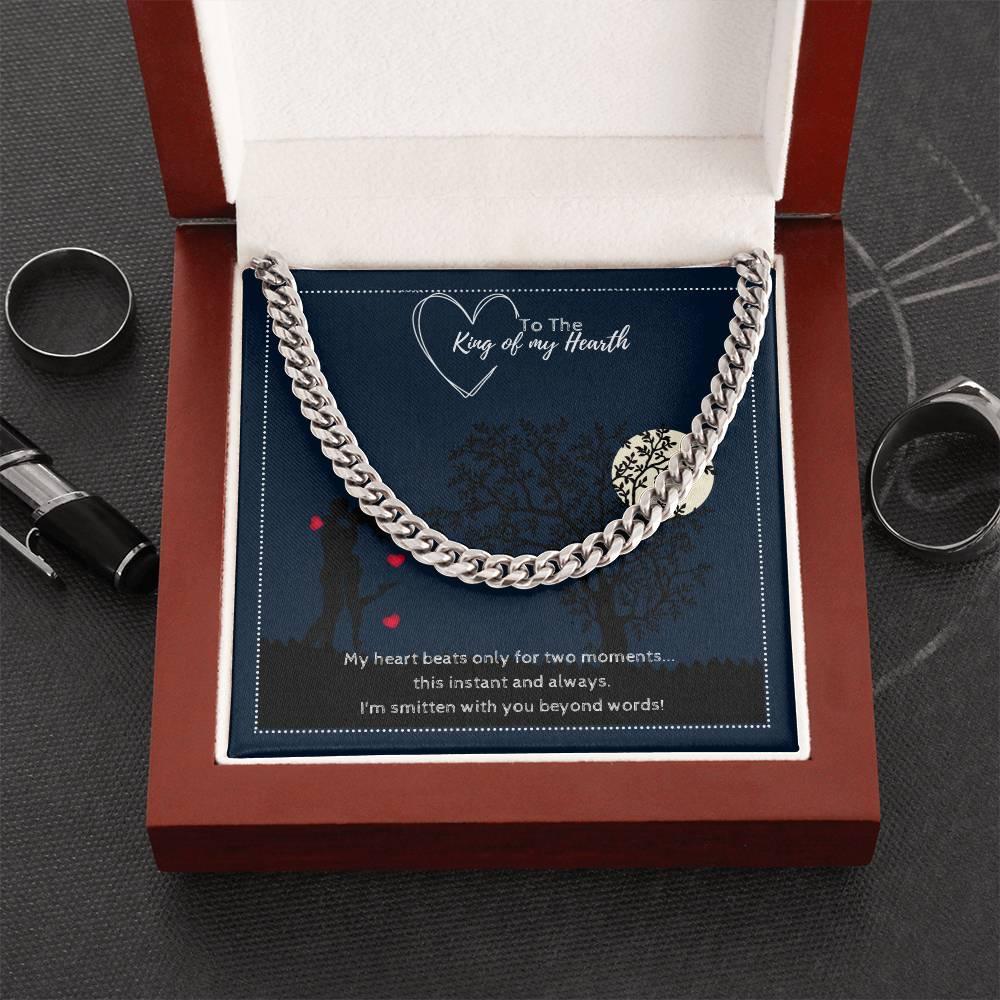 To the King of My Hearth I Cubain Link Chain 14K - Camili Bel Creations Gift Shop