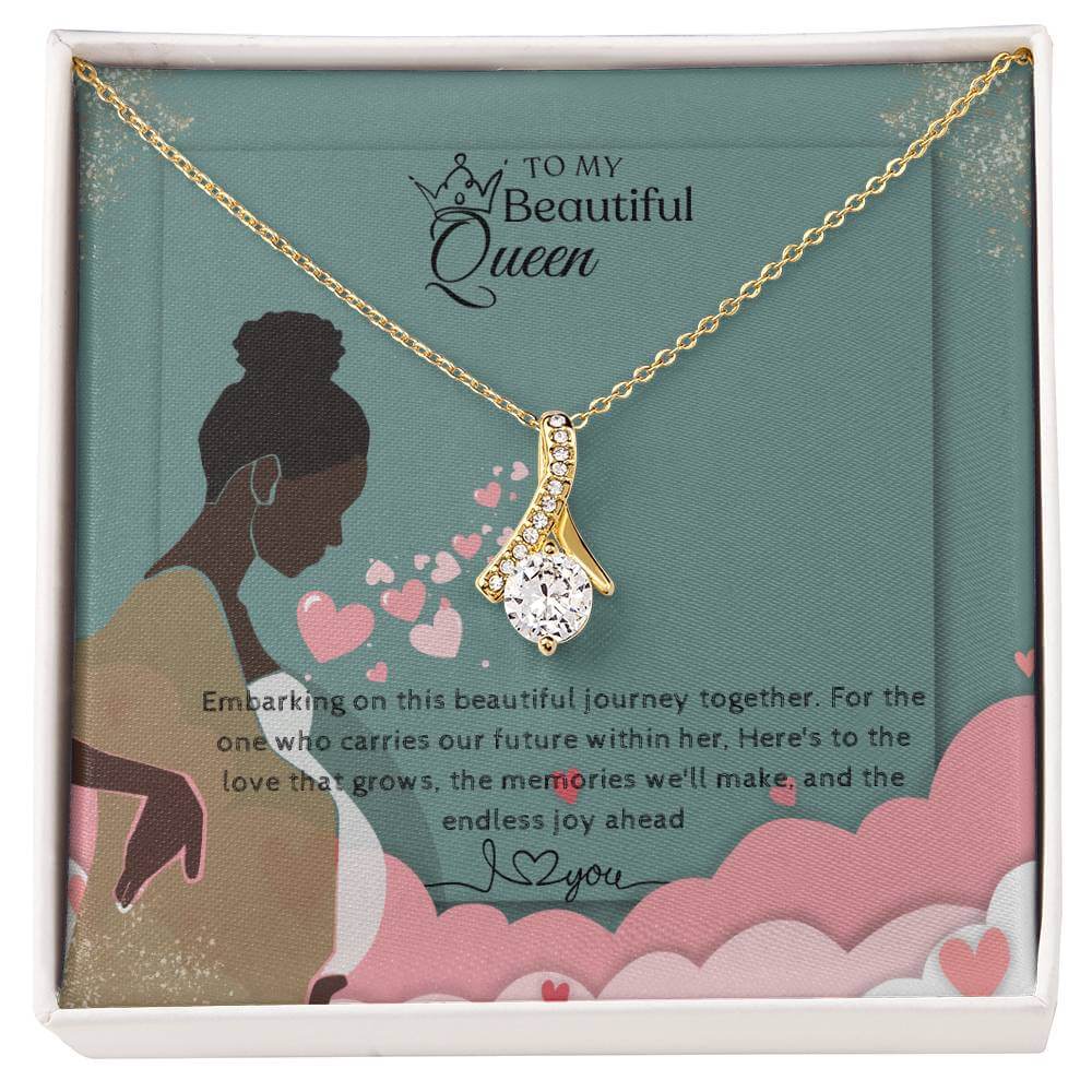 18 K Gold Alluring Beauty Necklace Gift For Future Mom To Be - Camili Bel Creations Gift Shop