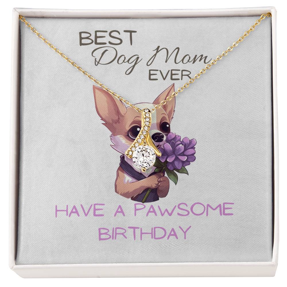 18 K Gold Finish Alluring Beauty Necklace For Best Dog Mom Ever - Camili Bel Creations Gift Shop