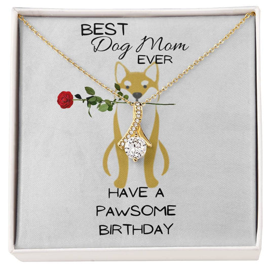 18 K Gold Finish Alluring Beauty Necklace For Best Dog Mom Ever - Camili Bel Creations Gift Shop