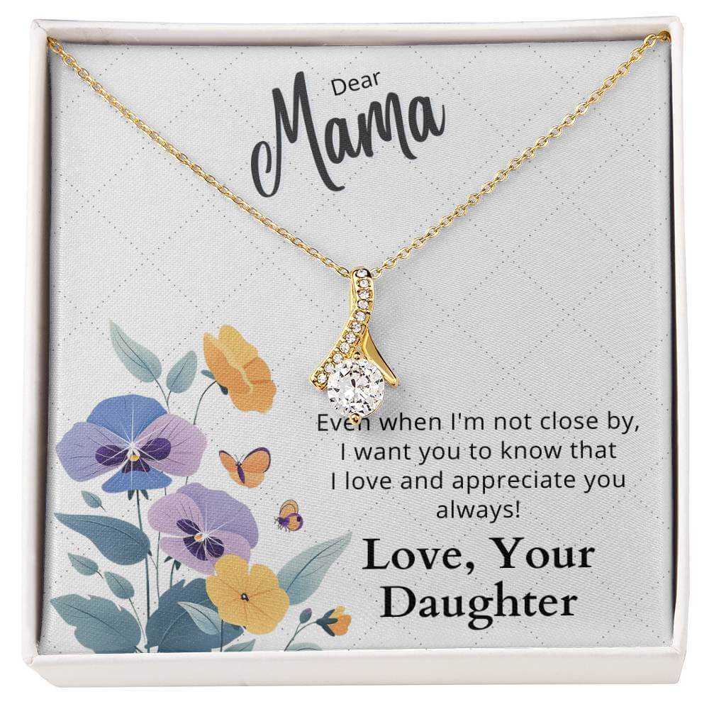 Dear Mama - Alluring Beauty Necklace Gift For Mom From Daughter - Camili Bel Creations Gift Shop