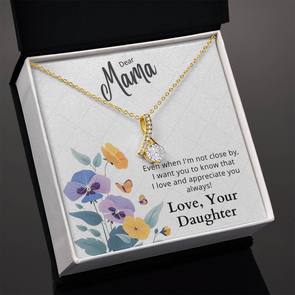 Dear Mama - Alluring Beauty Necklace Gift For Mom From Daughter - Camili Bel Creations Gift Shop