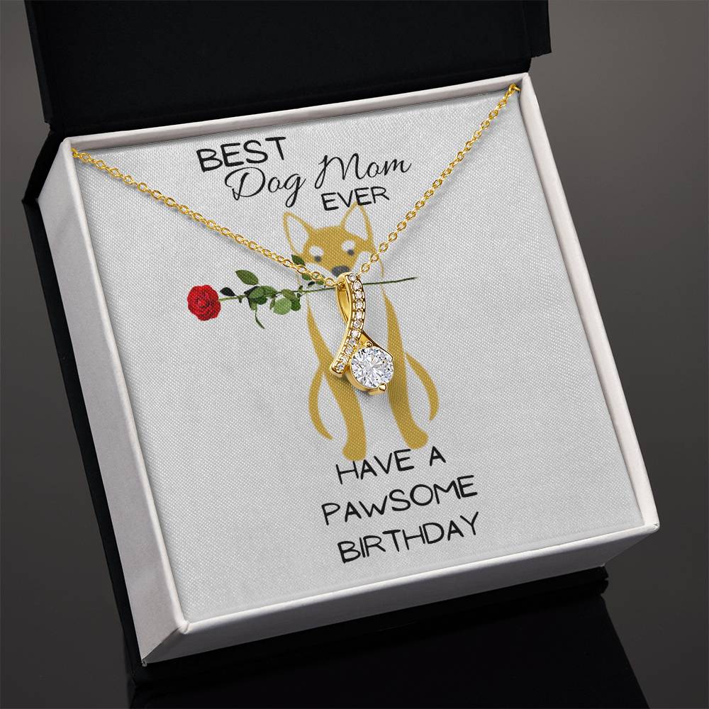 18 K Gold Finish Alluring Beauty Necklace For Best Dog Mom Ever - Camili Bel Creations Gift Shop