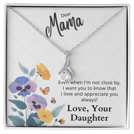 Dear Mama - Alluring Beauty Necklace Gift For Mom From Daughter - Camili Bel Creations Gift Shop