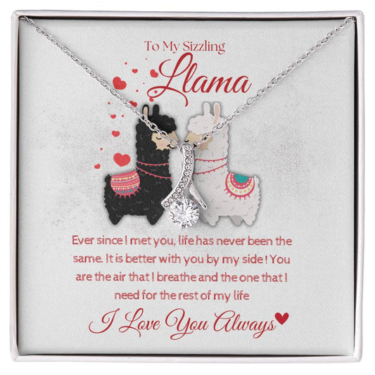 To My Sizzling Llama : Alluring Beauty Necklace Pendant - Gift for Her - Camili Bel Creations Gift Shop