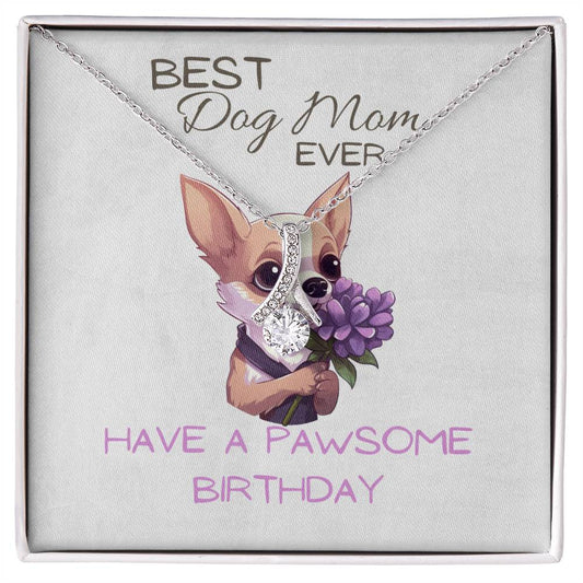 18 K Gold Finish Alluring Beauty Necklace For Best Dog Mom Ever - Camili Bel Creations Gift Shop