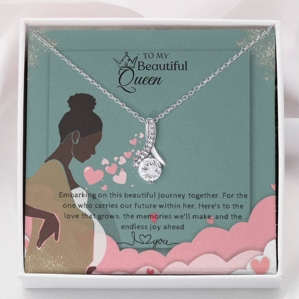 18 K Gold Alluring Beauty Necklace Gift For Future Mom To Be - Camili Bel Creations Gift Shop