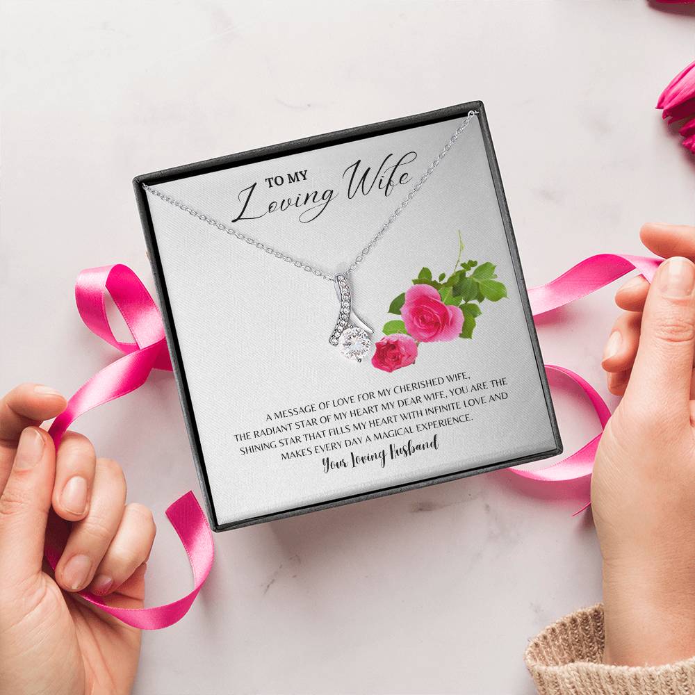 Wife - The Shining Star Of My Life I Necklace - Camili Bel Creations Gift Shop