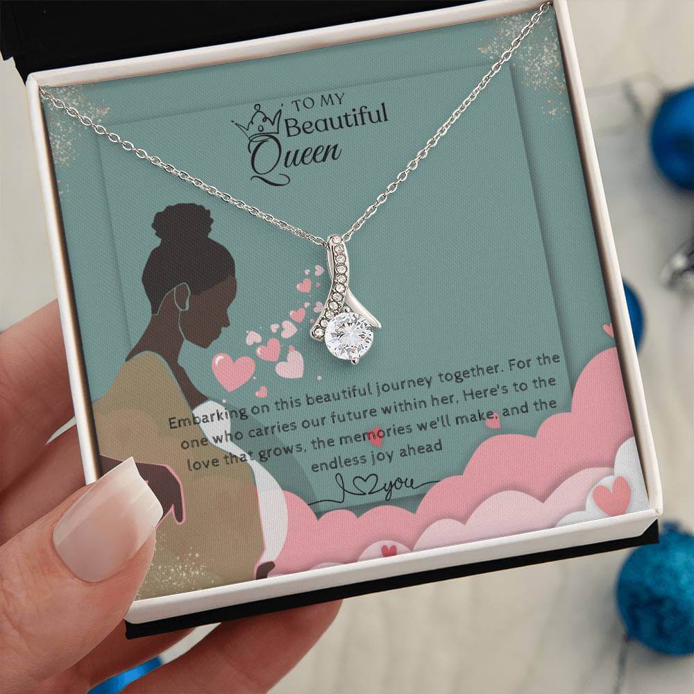 18 K Gold Alluring Beauty Necklace Gift For Future Mom To Be - Camili Bel Creations Gift Shop