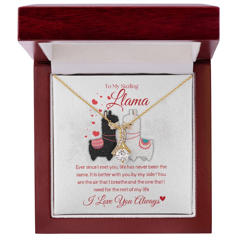 To My Sizzling Llama : Alluring Beauty Necklace Pendant - Gift for Her - Camili Bel Creations Gift Shop