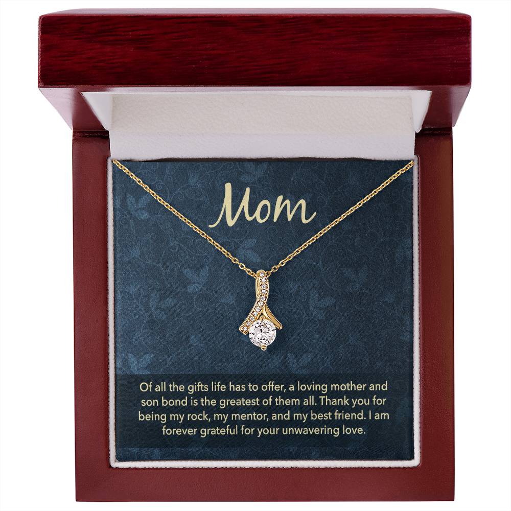 Alluring Beauty Necklace with Son's Heartfelt Message Card for Mother's Day Gift - Camili Bel Creations Gift Shop
