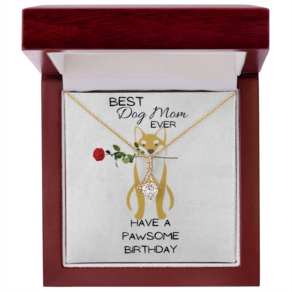 18 K Gold Finish Alluring Beauty Necklace For Best Dog Mom Ever - Camili Bel Creations Gift Shop