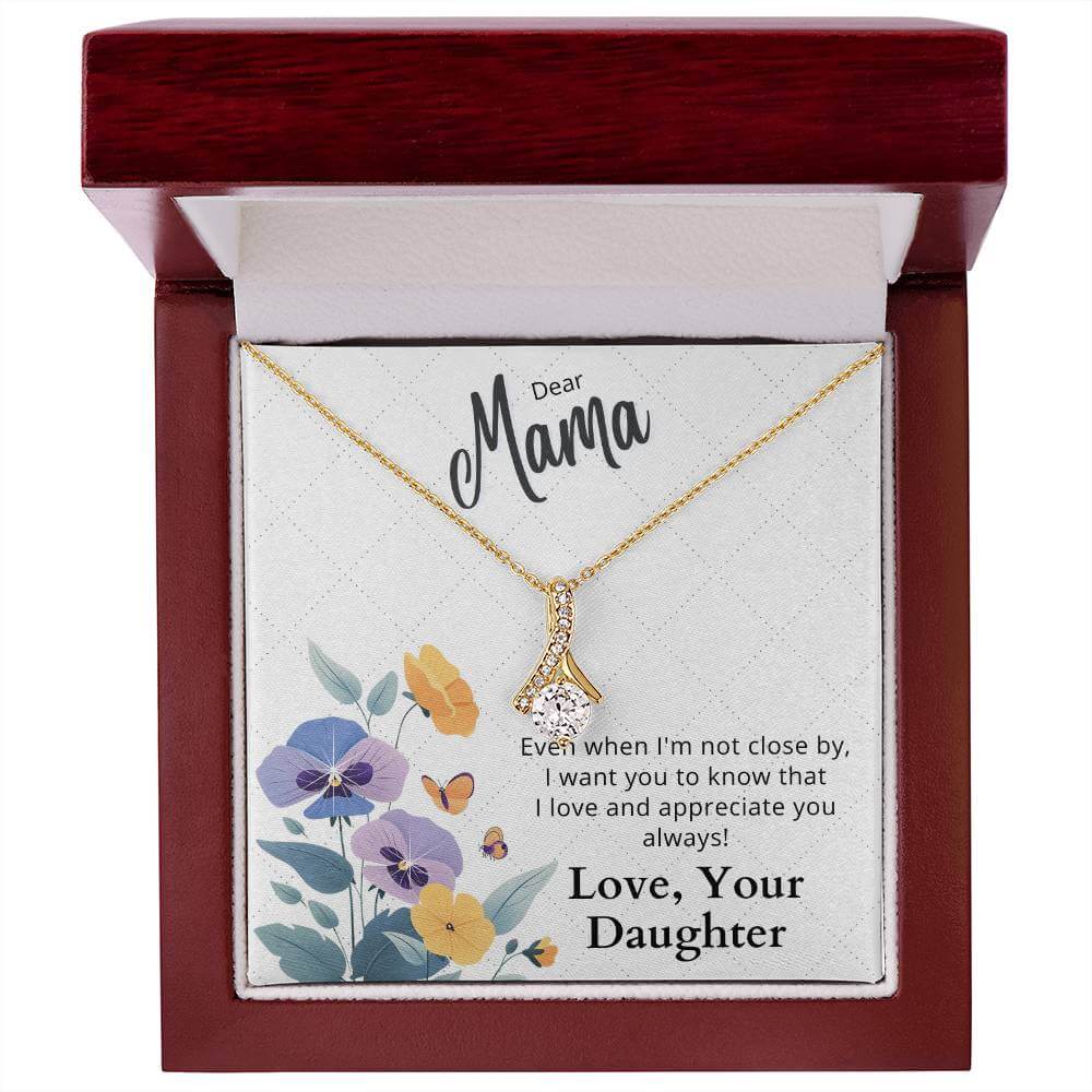 Dear Mama - Alluring Beauty Necklace Gift For Mom From Daughter - Camili Bel Creations Gift Shop