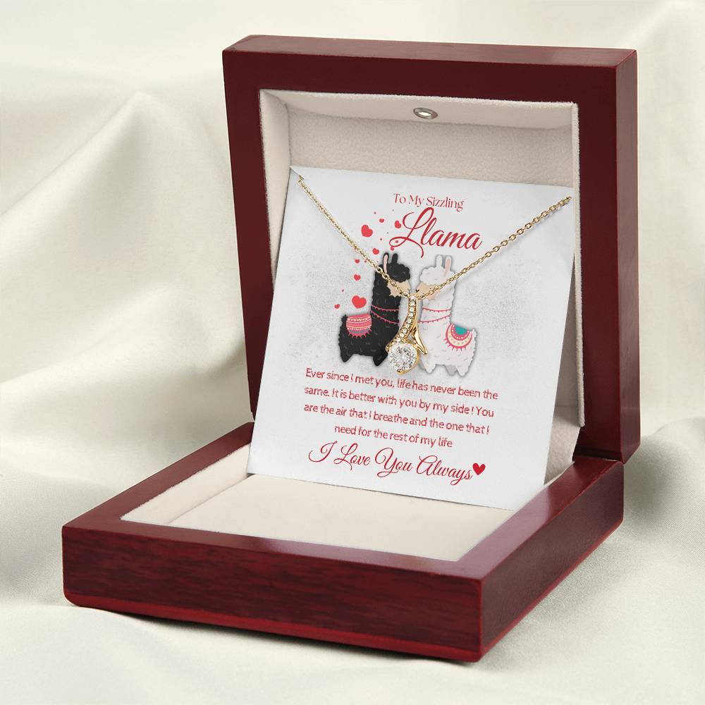 To My Sizzling Llama : Alluring Beauty Necklace Pendant - Gift for Her - Camili Bel Creations Gift Shop