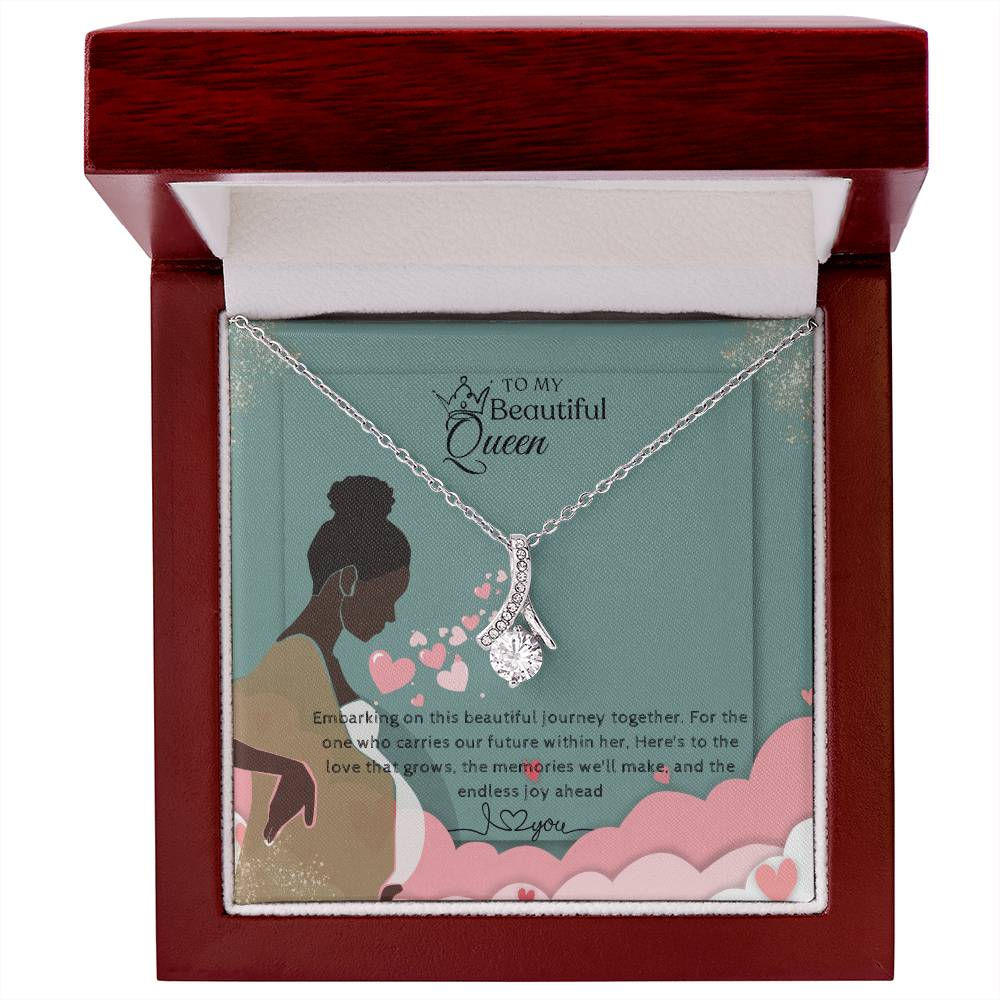 18 K Gold Alluring Beauty Necklace Gift For Future Mom To Be - Camili Bel Creations Gift Shop