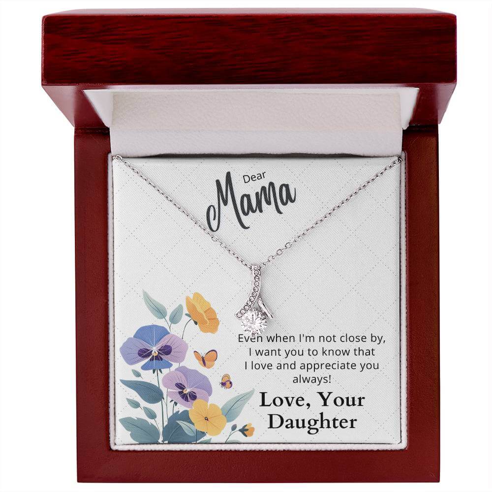 Dear Mama - Alluring Beauty Necklace Gift For Mom From Daughter - Camili Bel Creations Gift Shop
