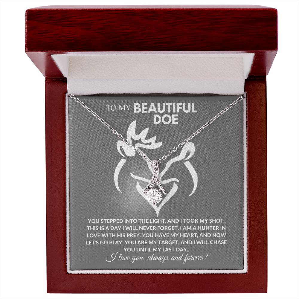 To My Beautiful Doe, 18K Gold Finish Alluring Beauty Necklace, Stunning Gift For Her - Camili Bel Creations Gift Shop