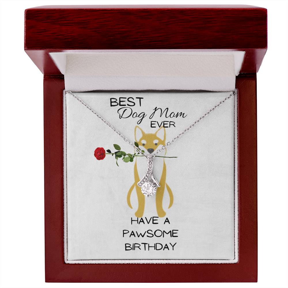 18 K Gold Finish Alluring Beauty Necklace For Best Dog Mom Ever - Camili Bel Creations Gift Shop