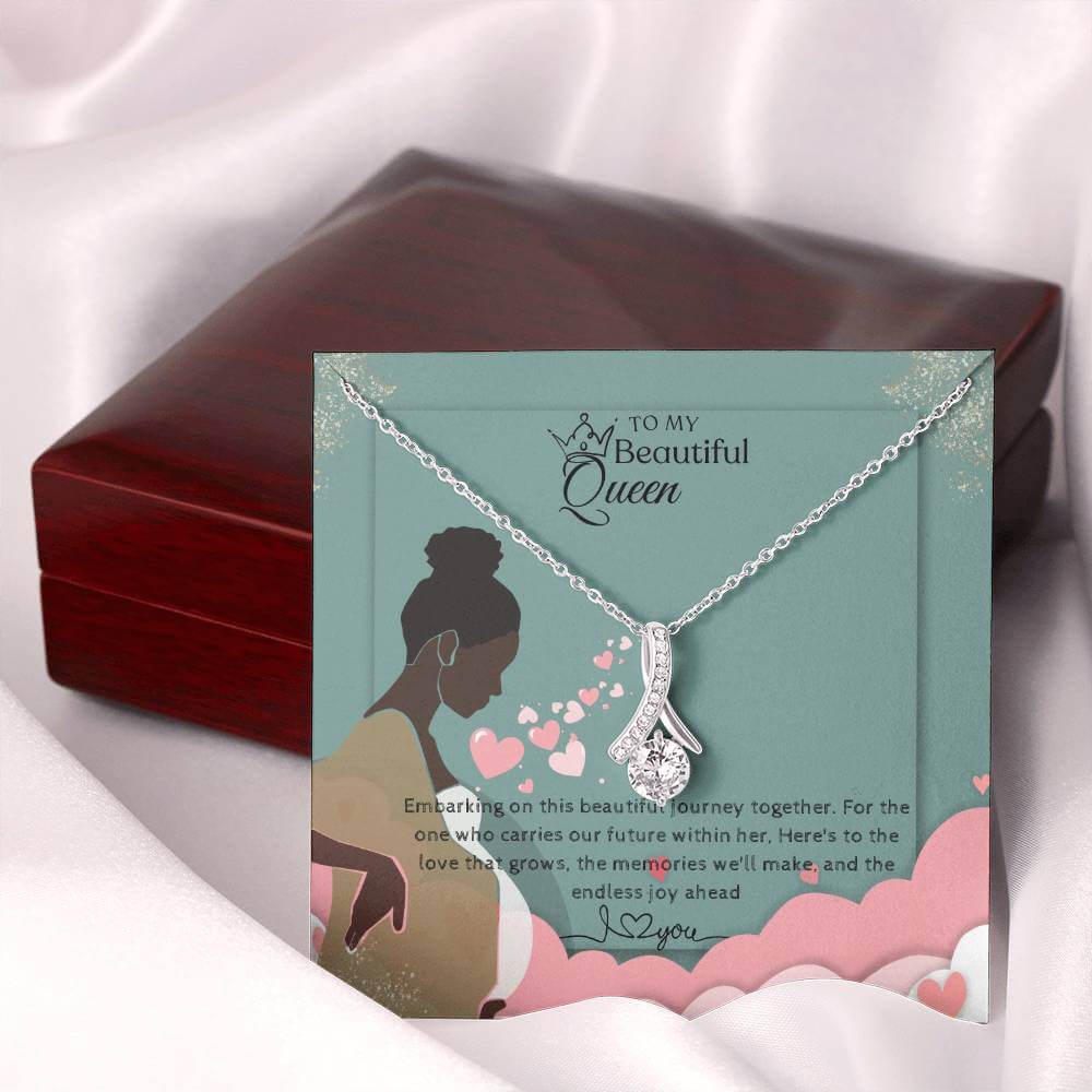 18 K Gold Alluring Beauty Necklace Gift For Future Mom To Be - Camili Bel Creations Gift Shop