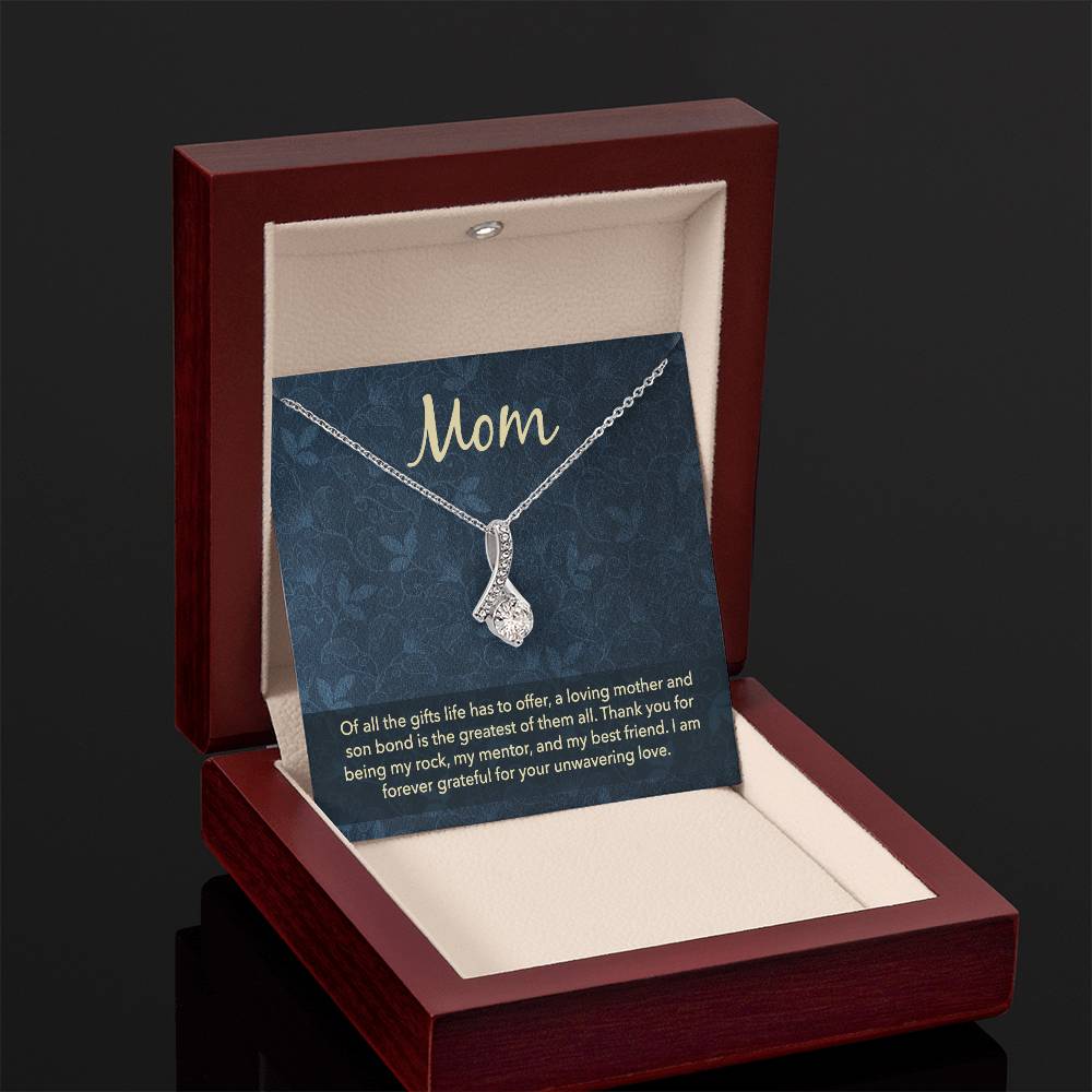 Alluring Beauty Necklace with Son's Heartfelt Message Card for Mother's Day Gift - Camili Bel Creations Gift Shop
