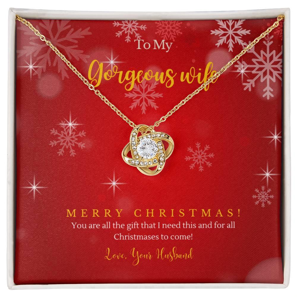 Christmas Gift for Wife from Husband - Love Knot Necklace pendant - Camili Bel Creations Gift Shop