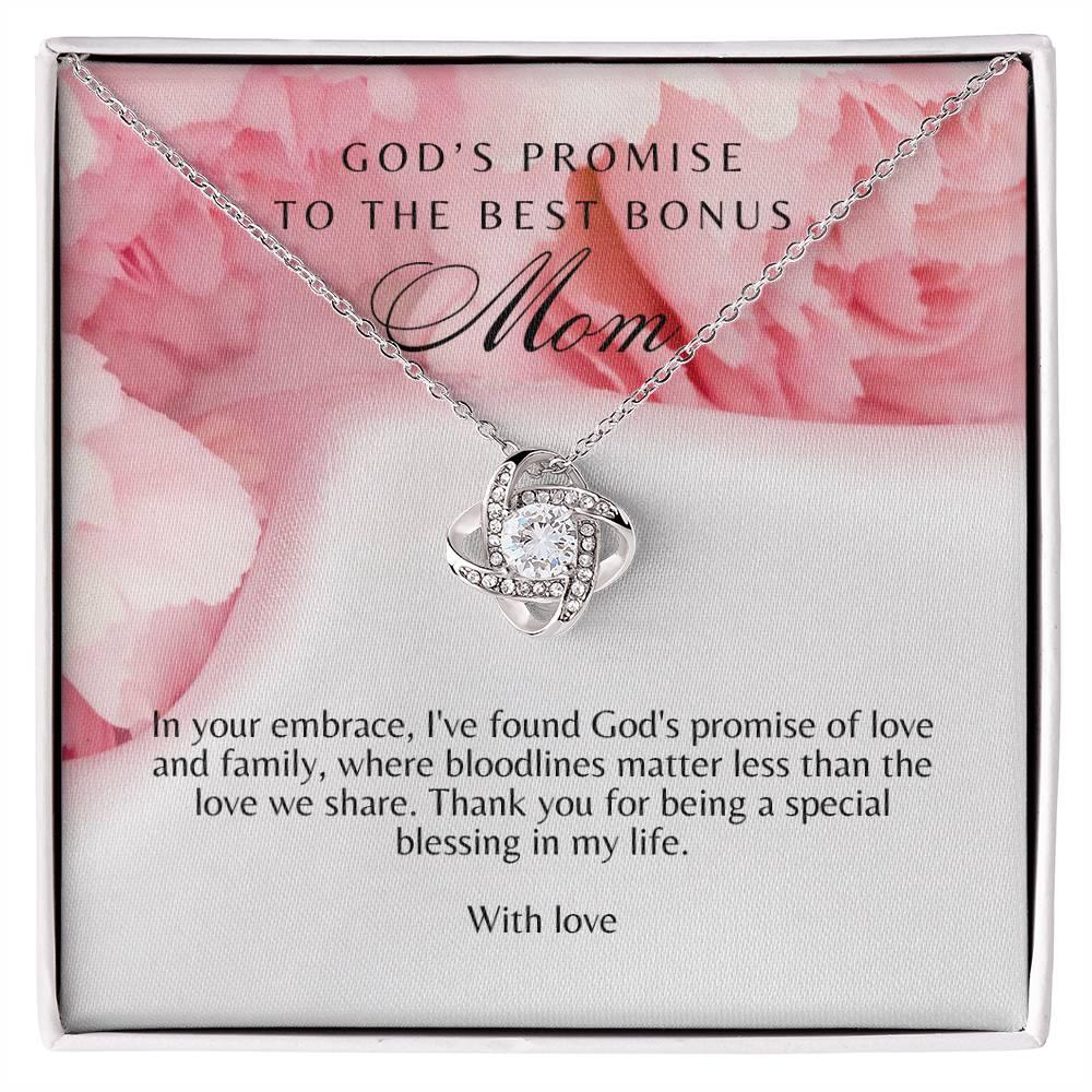 Beautiful Love Knot Necklace for Best Bonus Mom - Camili Bel Creations Gift Shop