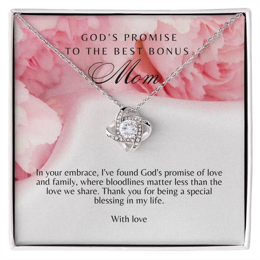 Beautiful Love Knot Necklace for Best Bonus Mom - Camili Bel Creations Gift Shop