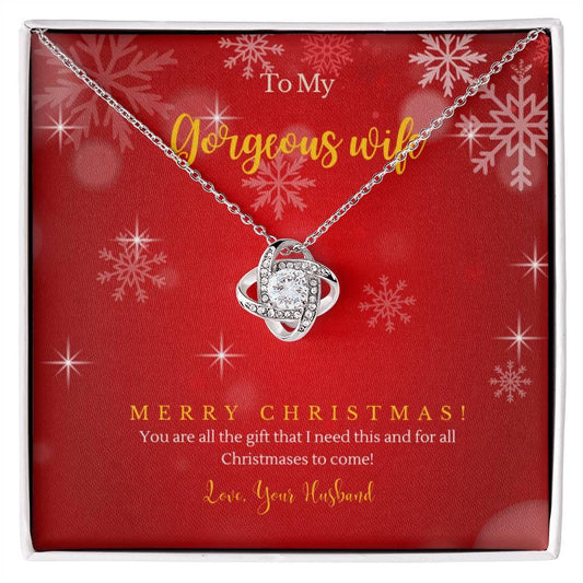 Christmas Gift for Wife from Husband - Love Knot Necklace pendant - Camili Bel Creations Gift Shop