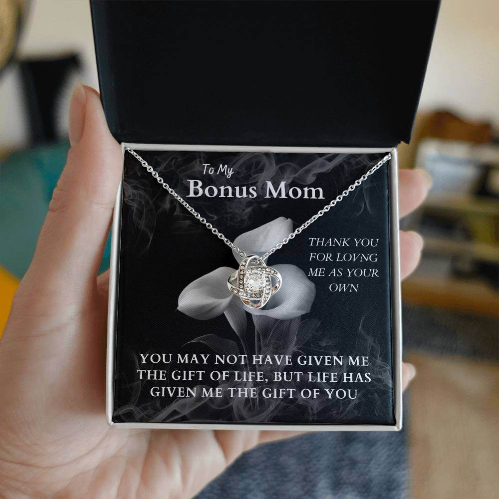 Stunning Love Knot Necklace For Bonus Mom - Camili Bel Creations Gift Shop