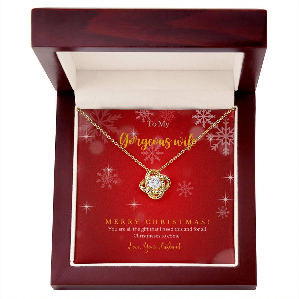 Christmas Gift for Wife from Husband - Love Knot Necklace pendant - Camili Bel Creations Gift Shop