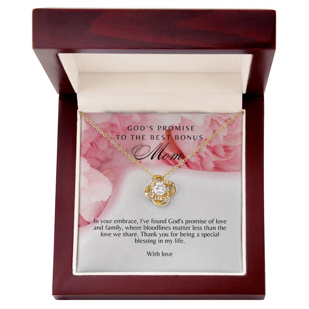 Beautiful Love Knot Necklace for Best Bonus Mom - Camili Bel Creations Gift Shop