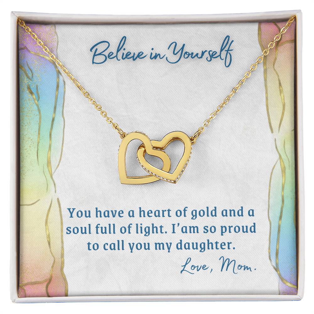 Daughter - Interlocking Hearts Necklace - Perfect Gift For Her - Camili Bel Creations Gift Shop
