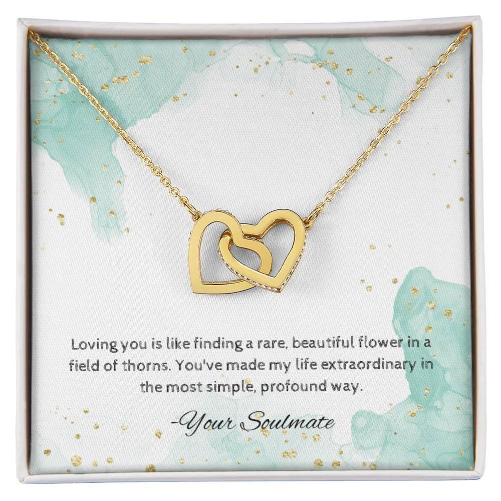 Interlocking Hearts Necklace I Gift For Your Soulmate - Camili Bel Creations Gift Shop