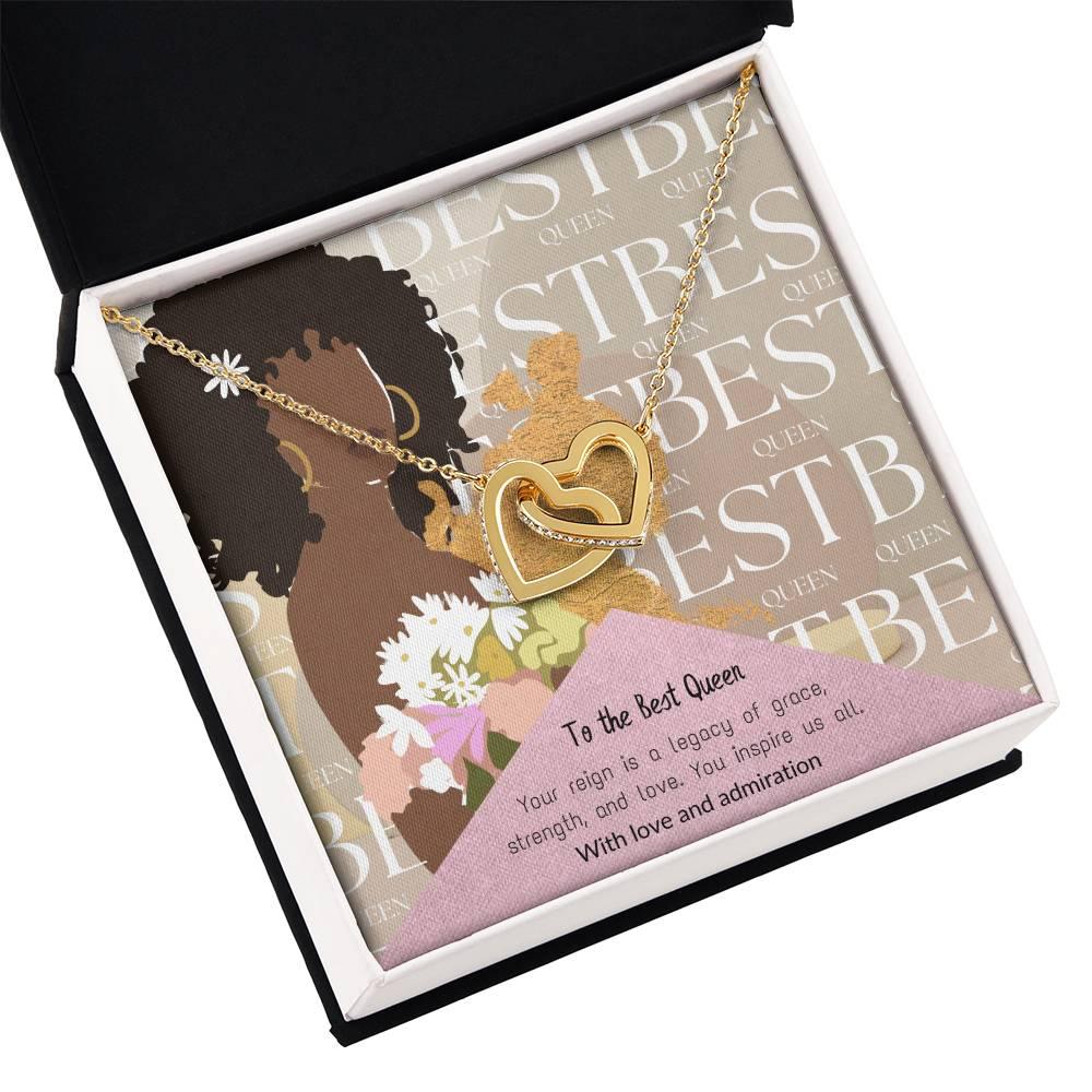 To My Best Queen I Interlocking Heart Necklace Pendant Necklace I Gift for Wife Birthday, Wife Anniversary, Gift For Soulmate - Camili Bel Creations Gift Shop