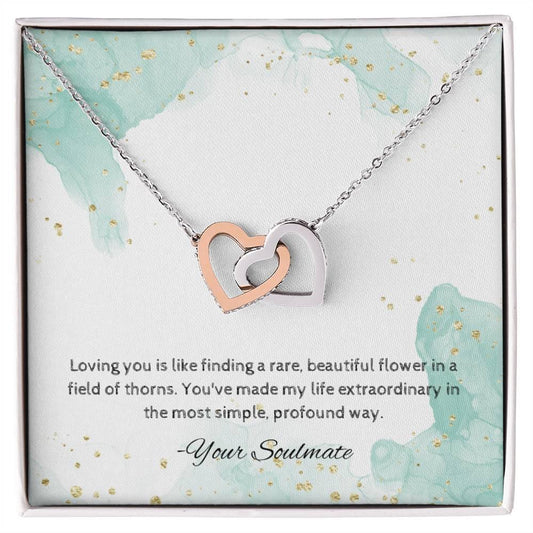 Interlocking Hearts Necklace I Gift For Your Soulmate - Camili Bel Creations Gift Shop