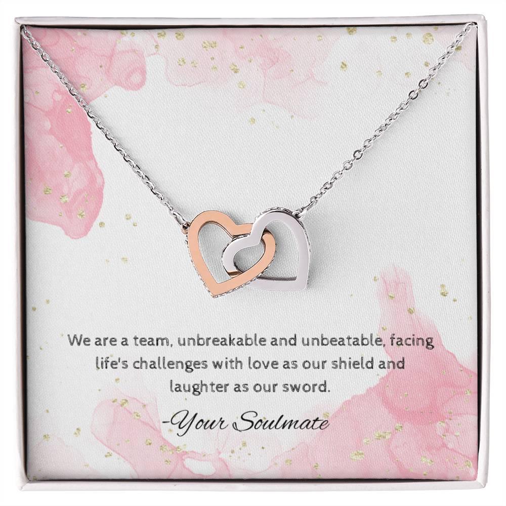 Interlocking Hearts Necklace I Gift For Your Soulmate - Camili Bel Creations Gift Shop