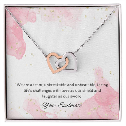 Interlocking Hearts Necklace I Gift For Your Soulmate - Camili Bel Creations Gift Shop