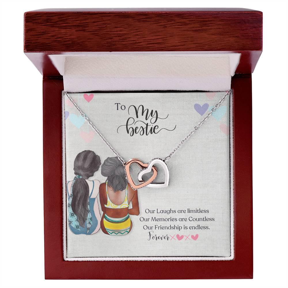 Interlocking Hearts Necklace - Token of Love Best Friend Forever - Camili Bel Creations Gift Shop