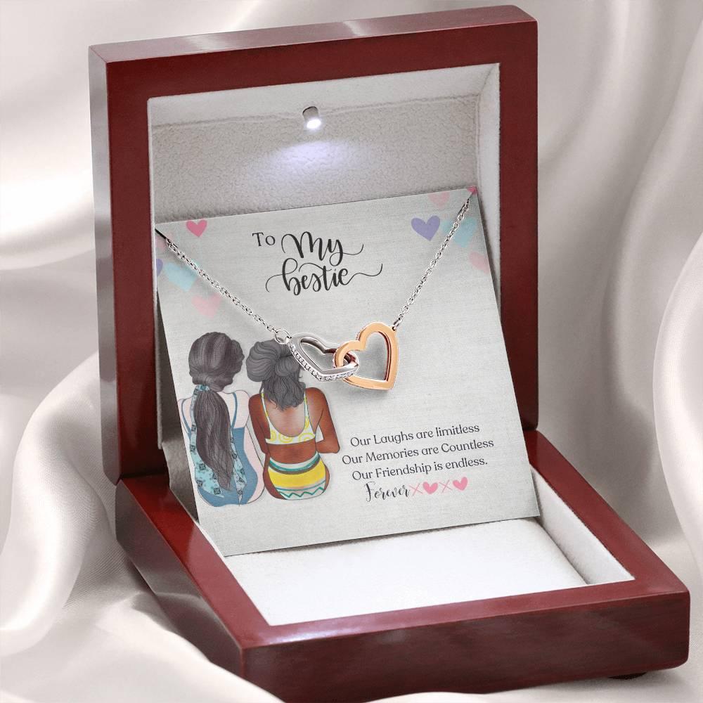 Interlocking Hearts Necklace - Token of Love Best Friend Forever - Camili Bel Creations Gift Shop