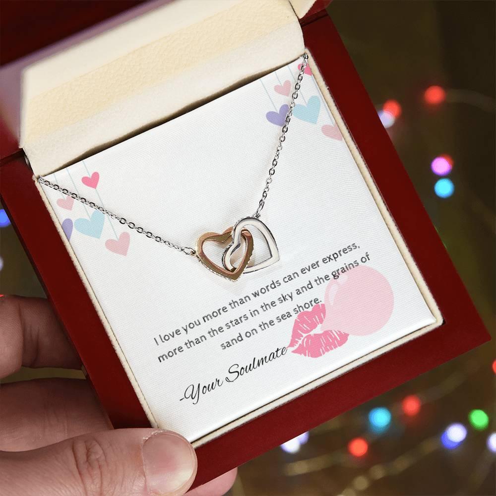 Interlocking Hearts Necklace I Gift For Your Soulmate - Camili Bel Creations Gift Shop