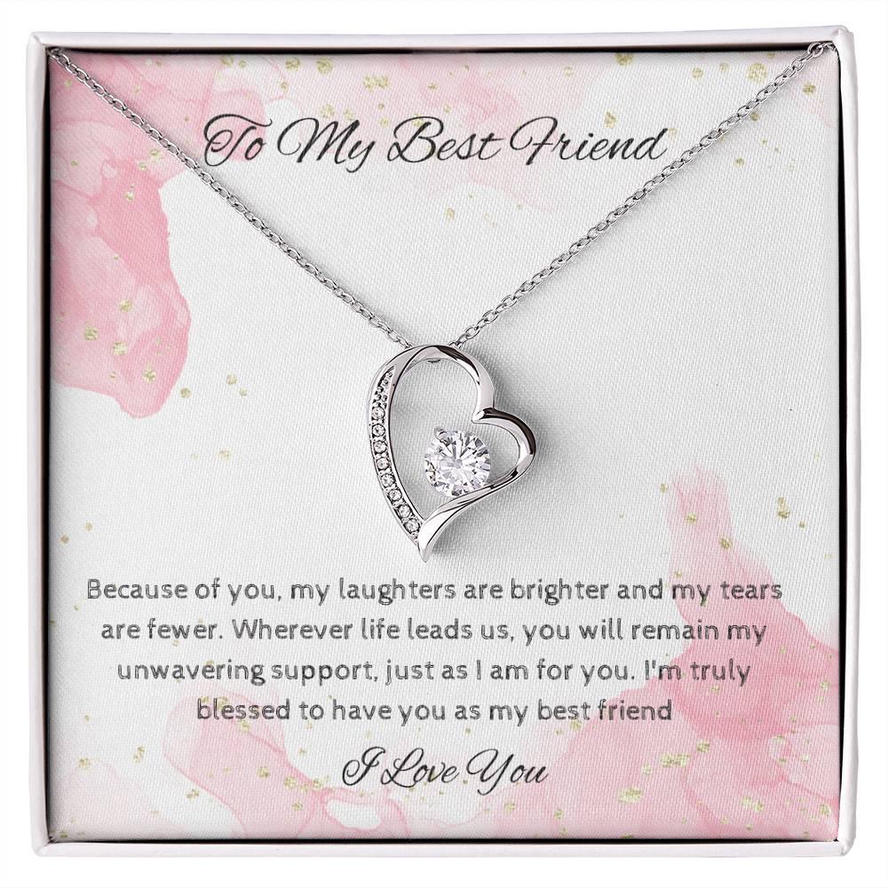 To My Best Friend - Dazzling Forever Love Necklace - Camili Bel Creations Gift Shop
