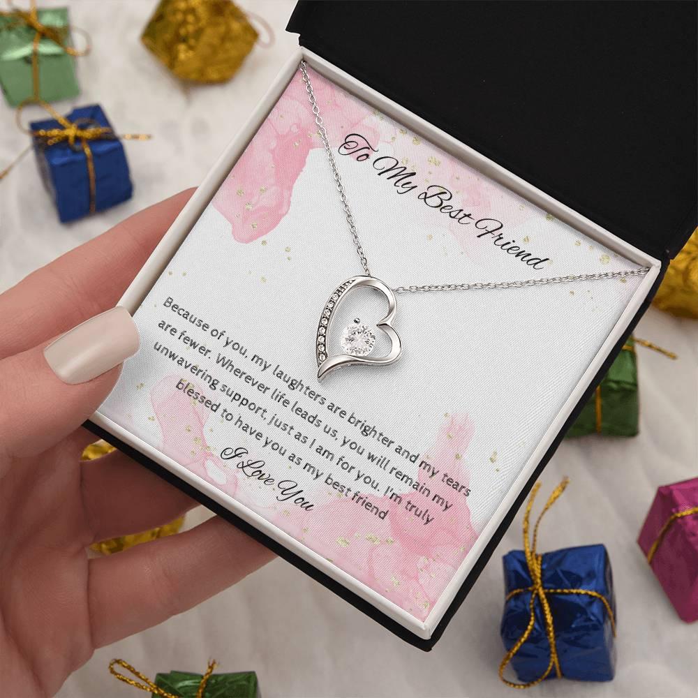 To My Best Friend - Dazzling Forever Love Necklace - Camili Bel Creations Gift Shop