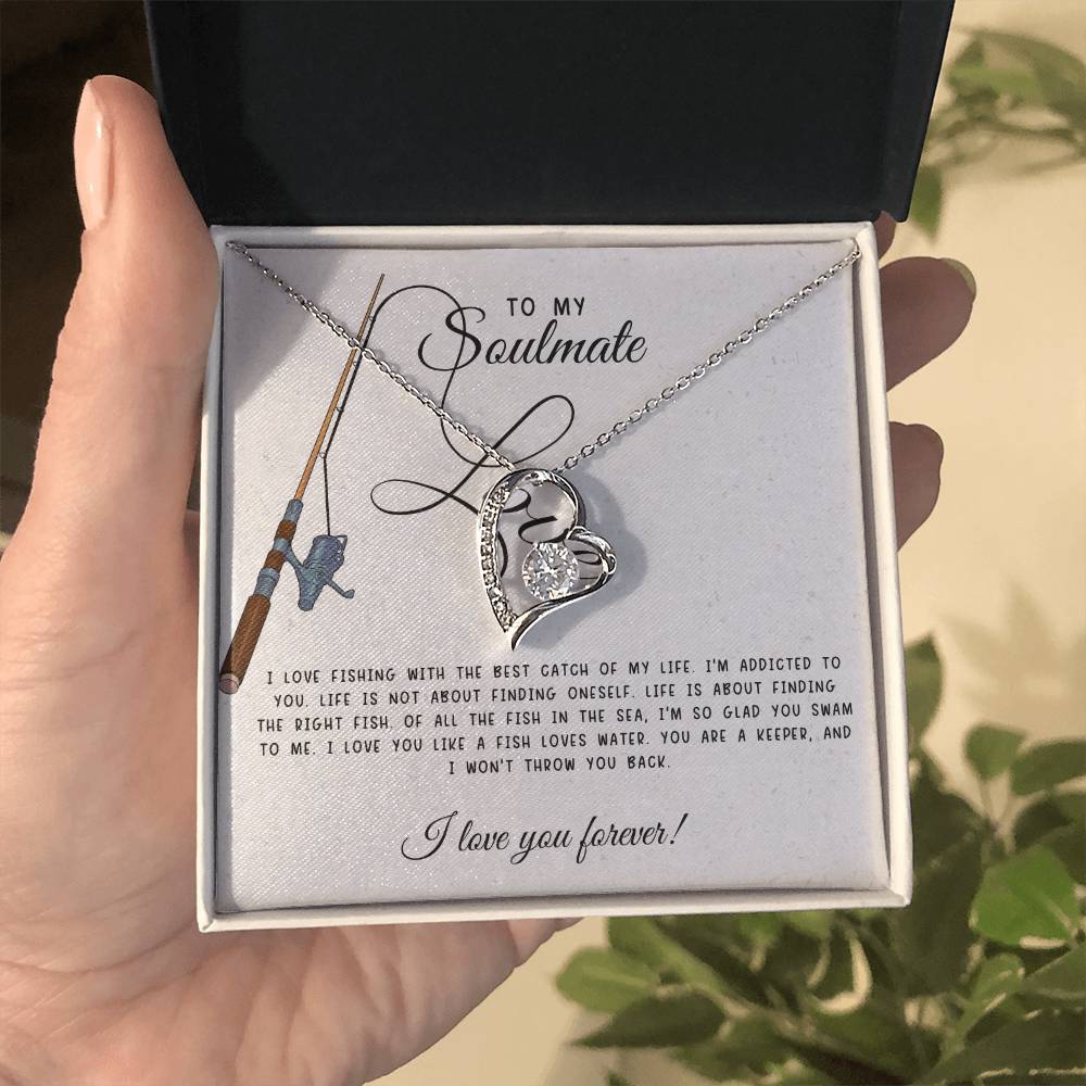 To My Soulmate, You are a keeper. Forever Love Necklace With Message Card, Gift For Her. - Camili Bel Creations Gift Shop